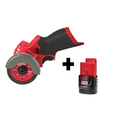 Milwaukee 2522-20-48-11-2420, bundle: M12 FUEL 12V 3 in. Lithium-Ion Brushless Cordless Cut Off Saw with M12 2.0 Ah Battery