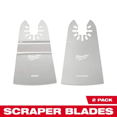 Milwaukee 49-25-2202, accessory: 2 in. Stainless Steel Universal Fit Rigid/Flex Scraper Multi-Tool Oscillating Blade Kit (2-Piece)