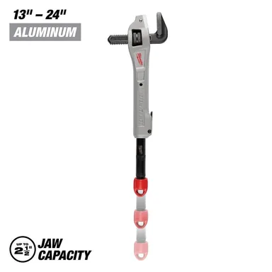 Milwaukee 48-22-7322, unpowered: CHEATER Aluminum Adaptable Offset Pipe Wrench