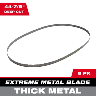 Milwaukee 48-39-0601-48-39-0601, bundle: 44-7/8 in. 8/10 TPI Metal Deep Cut Extreme Band Saw Blade (6-Pack) For M18 FUEL/Corded