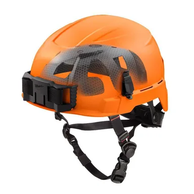 Milwaukee 48-73-1363, accessory: BOLT Orange Type 2 Class E Non-Vented Safety Helmet with IMPACT-ARMOR Liner (photograph from the Home Depot listing)
