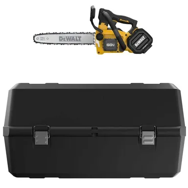 DeWalt DCCS674BWO6KBOX, bundle: FLEXVOLT 60-Volt MAX 14 in. Brushless Cordless Top Handle Battery Powered ChainSaw (Tool Only) with Chainsaw Carry Case