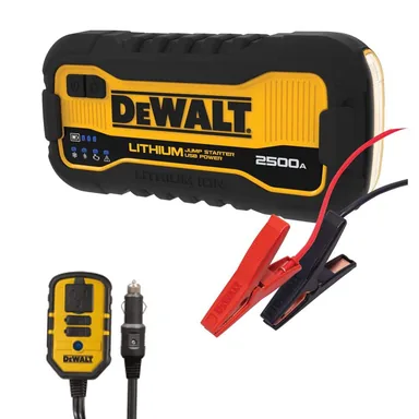 DeWalt DXAELJ25-Combo, standalone tool: 2500 Amp Lithium JumpStarter and 140-Watt Inverter Combo