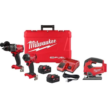 Milwaukee 3697-22-2737-20, bundle: M18 FUEL 18-V Lithium-Ion Brushless Cordless Hammer Drill and Impact Driver Combo Kit (2-Tool) with Jigsaw