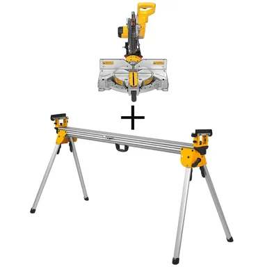 DeWalt DWS716W723, bundle: 12 in. 15 Amp Compound Double Bevel Miter Saw and Heavy-Duty Miter Saw Stand