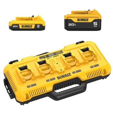 DeWalt DCB203WCB205104, bundle: 20V MAX Lithium-Ion 2. 0Ah Battery, 5.0 Ah Battery and 12V/20V/60V MAX 4-Port Lithium-Ion Battery Charger