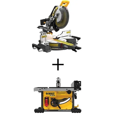 DeWalt DCS781X1WS7485B, bundle: 60-Volt LithiumIon 12 in. Cordless Sliding Miter Saw Kit and 60-Volt Brushless 8-1/4 in. Saw Kit with 9.0Ah Battery Pack