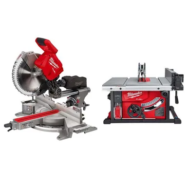 Milwaukee 2739-20-2736-20, bundle: M18 FUEL 18V Lithium-Ion Brushless 12 in. Cordless Dual Bevel Sliding Compound Miter Saw with 8-1/4 in. Table Saw