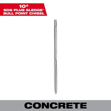 Milwaukee 48-62-6050, accessory: 10 in. SLEDGE SDS-PLUS Bull Point Chisel