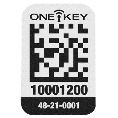 Milwaukee 48-21-0001, accessory: Small Plastic ONE-KEY Asset ID Tags (photograph from the Home Depot listing)