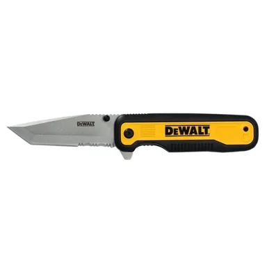 DeWalt DWHT10994, accessory: 3.3 in. Tanto Pocket Knife with Quick Flip (photograph from the Home Depot listing)