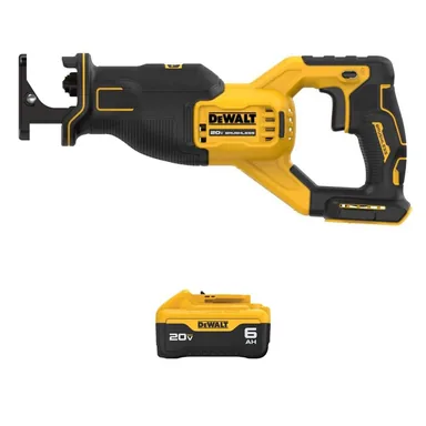 DeWalt DCS382BWDCB206, bundle: 20-Volts MAX Lithium-Ion Cordless Brushless Reciprocating Saw with 20-Volts MAX Lithium-Ion 6. 0Ah Battery Pack