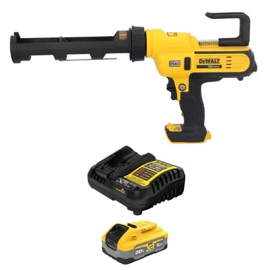 DeWalt DCE560BWBP520C, bundle: 20V MAX Lithium-Ion Cordless 10 oz. / 300 ml Caulk Gun with 20V MAX POWERSTACK 5. 0Ah Battery and Charger