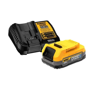 DeWalt DCBP034C, accessory: 20V MAX XR POWERSTACK Lithium-Ion Battery Starter Kit with 1.7Ah Battery and Charger (photograph from the Home Depot listing)