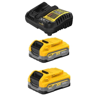 DeWalt DCBP320CWCBP320, bundle: 20-Volt MAX XR POWERSTACK Lithium-Ion Battery Starter Kit with (2) 3.5 Ah Batteries and Charger