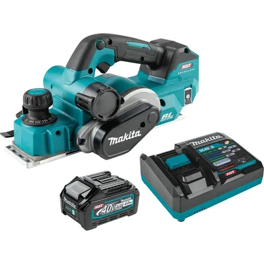 Makita GPK01M1, kit: Makita GPK01M1 40V max XGT Brushless Cordless 3-1/4" Planer Kit, AWS Capable (4.0Ah)