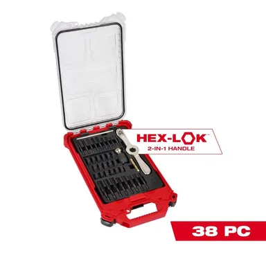 Milwaukee 49-22-5603, accessory: Metric Tap and Die PACKOUT Set w/Hex-LOK 2-in-1 Handle (38-Piece) (photograph from the Home Depot listing)