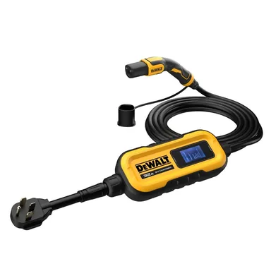 DeWalt DXPAEV032-20-TL, standalone tool: Level-2 Portable Electric Vehicle EV Charger up to 32-Amp, 240-Volt AC 7.6 KW, 20 ft. Cable, Weatherproof, NACS