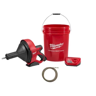 Milwaukee 2571-21-48-53-2564, bundle: M12 12V Lithium-Ion Cordless Auger Snake Drain Cleaning Kit W/1/4 IN. X 25 FT. Inner Core Drop Head