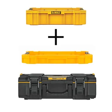 DeWalt DWST08120W11065, accessory: TOUGHSYSTEM 2.0 22 in. Deep Tool Tray, TOUGHSYSTEM 2.0 Shallow Tool Tray and TOUGHSYSTEM 2.0 22 in. Small Tool Box