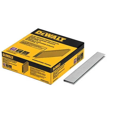 DeWalt DWSX50351, accessory: 1 in. Leg x 7/32 in. 18-Gauge Crown Glue Collated Steel Staples (5,000 per Box)