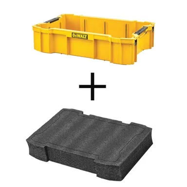 DeWalt DWST08120W08121, accessory: TOUGHSYSTEM 2.0 Deep Tool Tray and TOUGHSYSTEM 2.0 Deep Foam Tool Drawer Liner Insert