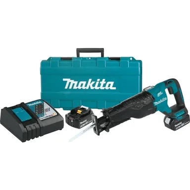 Makita XRJ05T, kit: Makita XRJ05T 18V LXT Lithium-Ion Brushless Cordless Recipro Saw Kit (5.0Ah)