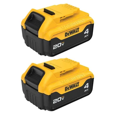DeWalt DCB204-2, accessory: 20V MAX Premium Lithium-Ion 4.0Ah Battery Pack (2 Pack)