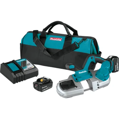 Makita XBP03T, kit: Makita XBP03T 18V LXT Lithium-Ion Cordless Compact Band Saw Kit (5.0Ah)