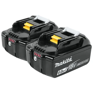 Makita BL1860B-2, accessory: Makita BL1860B-2 18V LXT Lithium-Ion 6.0Ah Battery, 2/pk