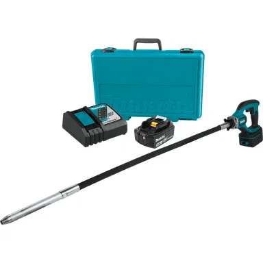Makita XRV01T, kit: Makita XRV01T 18V LXT Lithium-Ion Cordless 4' Concrete Vibrator Kit (5.0Ah)