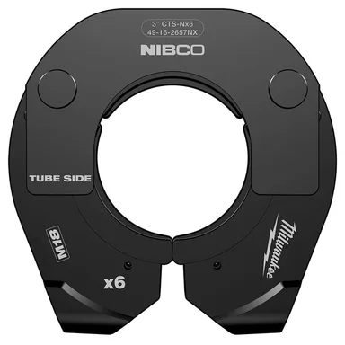 Milwaukee 49-16-2657NX, accessory: 3 in. NIBCO Press Ring for use with M18 FORCE LOGIC Long Throw Press Tool (photograph from the Home Depot listing)