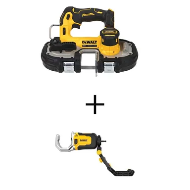 DeWalt DCS377BWWAPVCIR, unclassified: ATOMIC 20V MAX Cordless Brushless Compact 1-3/4 in. Bandsaw(Tool Only) and Impact Connect PVC/PEX Pipe Cutter Attachment