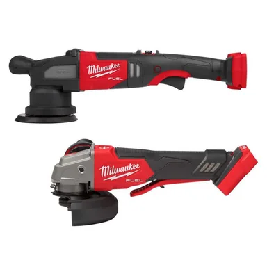 Milwaukee 2684-20-2888-20, bundle: M18 FUEL18V Lith-Ion Brushless Cordless 15MM DA Polisher w/ 4-1/2 in. /5 in. Grinder w/ Variable Speed & Paddle Switch