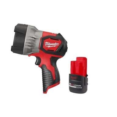 Milwaukee 2353-20-48-11-2425, bundle: M12 12-Volt Lithium-Ion Cordless 750-Lumen TRUEVIEW LED Handheld Spotlight w/M12 12V Li-Ion CP HO 2.5 Ah Battery Pack