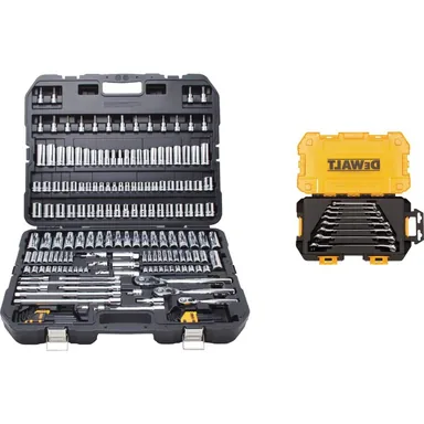 DeWalt DWMT75049W73809, accessory: Chrome Vanadium Mechanics Tool Set (192-Piece) and SAE Combination Wrench Set (8-Piece)