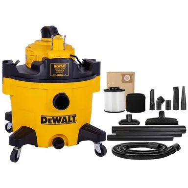 DeWalt DXV209P, standalone tool: 9 Gal. 5-Peak HP Wet/Dry Vac with Detachable Blower, Filters, and Accessories