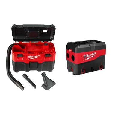 Milwaukee 0880-20-49-90-2200, bundle: M18 18-Volt 2 Gal. Lithium-Ion Cordless Wet/Dry Vacuum with PACKOUT Compact Debri/Dust Separator