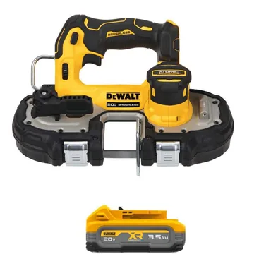 DeWalt DCS377BWDCBP320, bundle: ATOMIC 20-Volt MAX Lithium-Ion Cordless Brushless Compact 1-3/4 in. Bandsaw w/ 20V MAX XR POWERSTACK 3.5 Ah Battery Pack
