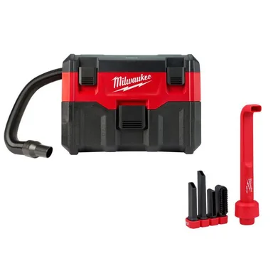 Milwaukee 0880-20-49-90-2026, bundle: M18 18-Volt 2 Gal. Lithium-Ion Cordless Wet/Dry Vacuum and AIR-TIP 4-IN-1 Right Angle Tool Wet/Dry Vacuum Attachment