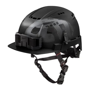 Milwaukee 48-73-1374, accessory: BOLT Black Type 2 Class C Front Brim Vented Safety Helmet with IMPACT-ARMOR Liner (photograph from the Home Depot listing)