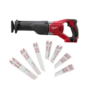 Milwaukee 2621-20-49-22-1216D, bundle: M18 18V Lithium-Ion Cordless SAWZALL Reciprocating Saw (Tool-Only) w/ SAWZALL Blades (17 PC)