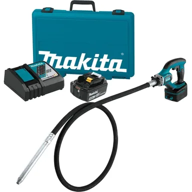 Makita XRV02T, kit: Makita XRV02T 18V LXT Lithium-Ion Cordless 8' Concrete Vibrator Kit (5.0Ah)