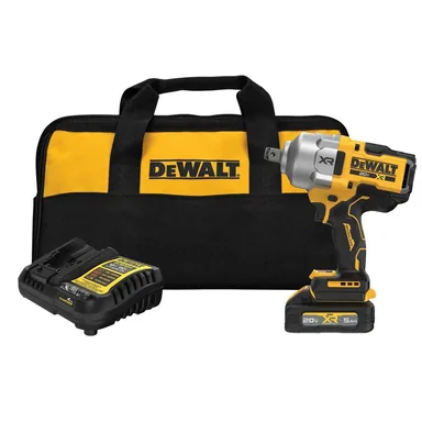DeWalt DCF964GH1, kit: 20-Volt Lithium-Ion Brushless Cordless 3/4" High Torque Impact Wrench Kit w/ Hog Ring Anvil with 5Ah Battery and Charger (photograph from the Home Depot listing)