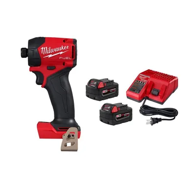 Milwaukee 2761-20-48-59-1852B, bundle: M18 FUEL SURGE 18V Lithium-Ion Brushless Cordless 1/4 in. Hex Impact Driver w/(2) 5.0 Ah Batteries & Charger