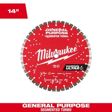 Milwaukee 49-93-7540, accessory: 14 in. Ultra Segmented General Purpose Diamond Blade