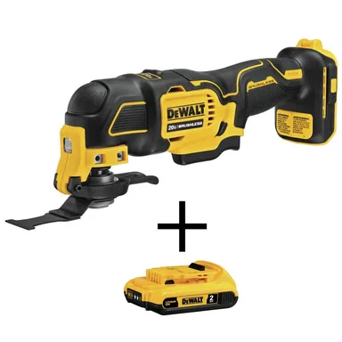 DeWalt DCS354BWDCB203, bundle: ATOMIC 20V MAX Cordless Brushless Oscillating Multi Tool and (1) 20V 2.0Ah Battery