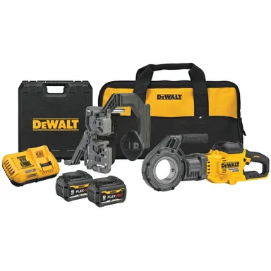 DeWalt DCE700X2, kit: FLEXVOLT 60V MAX Cordless 1/2 in. - 2 in. Pipe Threader Kit with (2) FLEXVOLT 9.0Ah Batteries