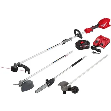 Milwaukee 3016-21ST-49-16-2738-49-16-2720-49162718, unclassified: M18 FUEL 18V 16 in. Brushless Cordless QUIK-LOK String Trimmer 8.0 Ah FORGE Kit w/ Pole Saw, Brush Cutter, Edger