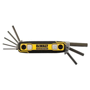 DeWalt DWHT70267, accessory: TOUGHSERIES Metric Folding Locking Hex Key Set (8-Piece) (photograph from the Home Depot listing)